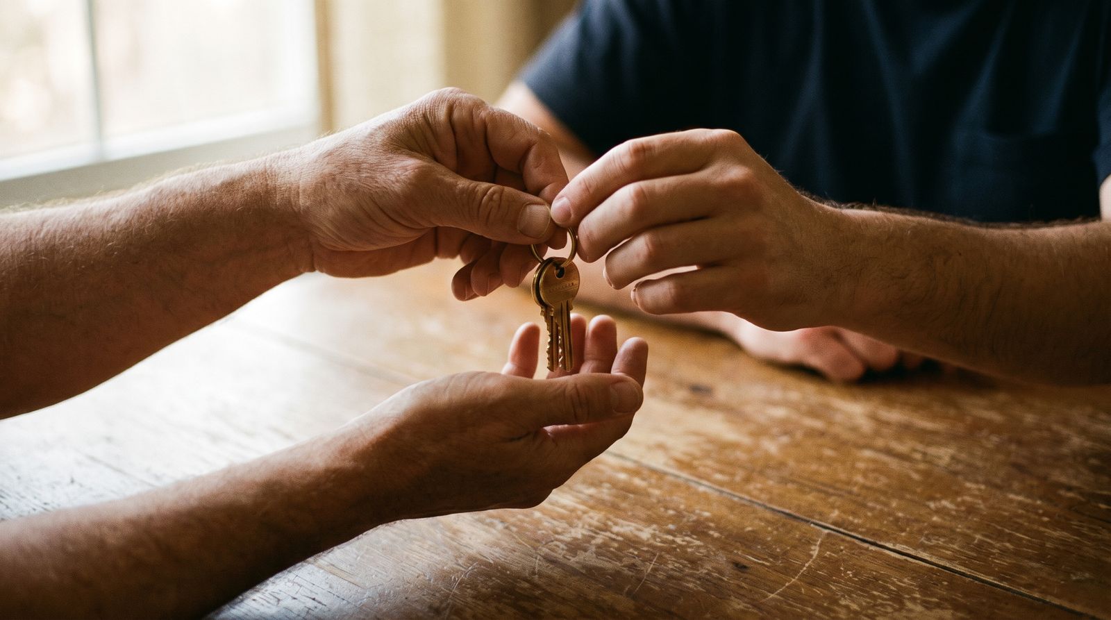 House keys changing hands